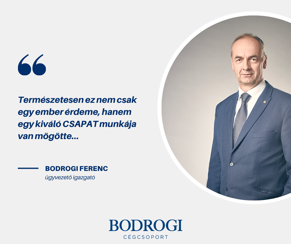 Bodrogi Ferenc veheti át az év vállalkozója díjat 2021-ben